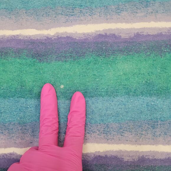 Vintage 90s Surfer Shirt Womens Large 24x26 Baggy Striped - Picture 2 of 15